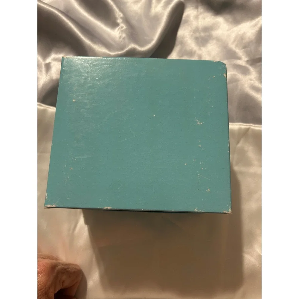 Tiffany & Co Blue Jewelry Box and Satin Drawstring Pouch Set Large Square